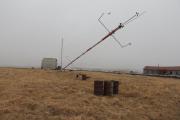Подъем 40-метровой ветроизмерительной вышки в п. Амдерма