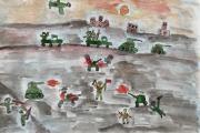 «Победный бой». Ксения Чупрова, 8 лет, г. Нарьян-Мар. Педагог Любовь Александровна Корепанова.