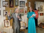 Василий Петрович Самойлов и Алёна Одегова открывают выставку