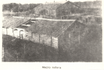 Концентрационный лагерь на о. Мудьюг. Через эту проломленную крышу бежали заключённые / Фотокопия