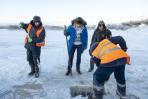 В воскресенье Юрий Бездудный осмотрел Качгортинскую курью, где пройдут крещенские купания / Фото Алексея Орлова