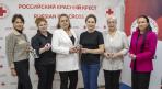 Великолепная шестёрка. Обладатели знаков РКК «За регулярное донорство»: Елена Запалова, Анна Ануфриева, Ольга Тюленева,  Надежда Артеева, Светлана Антонова, Татьяна Бурминская / Фото Алексея Орлова