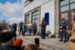 Министр связи и информационных технологий Архангельской области Павел Окладников на открытии мемориальной доски Борису Львовичу Розингу / Фото представлено автором