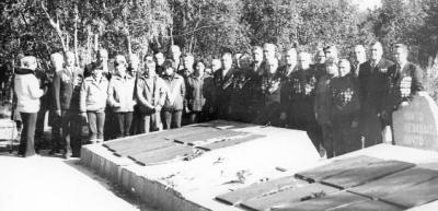Встреча в Лоухи, посвященная 40-летию освобождения Заполярья, 1984 год. Василий Личков – первый справа