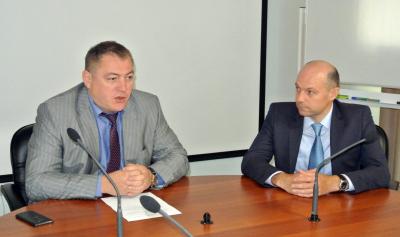 Заместитель губернатора НАО Олег Белак и Дмитрий Костылев
