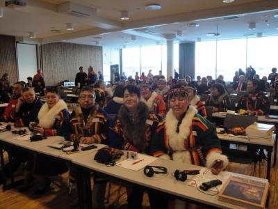 Ненецкая делегация на II Конгрессе коренных народов в Тромсё – Норвегия, 2012 год / Фото Ольги Михеевой
