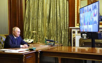 На фото Владимир Путин проводит заседание Совета безопасности / Фото kremlin.ru