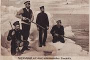 Открытка. Охота на тюленей с плавучей льдины. 1910 год