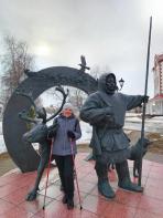 Лидер арктического марафона Ольга Овчинникова / Фото Нины Абакшиной