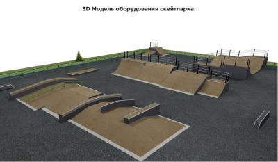 3D-модель оборудования скейт-парка