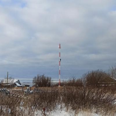 Белушье. Мачта НКЭС / Фото предоставлено специалистами НКЭС