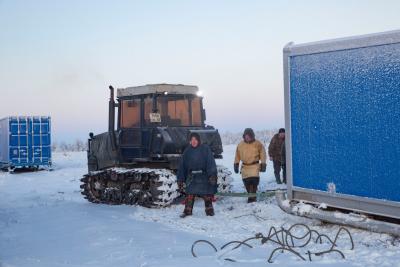 Новые производственные объекты – комплекс модульных строений для учёта поголовья, проведения зоотехнических мероприятий, убоя оленей и дальнейшего хранения сырья / Фото Елены Дуркиной