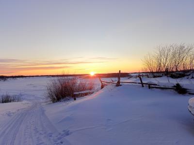 Закат солнца за Сулой / Фото автора