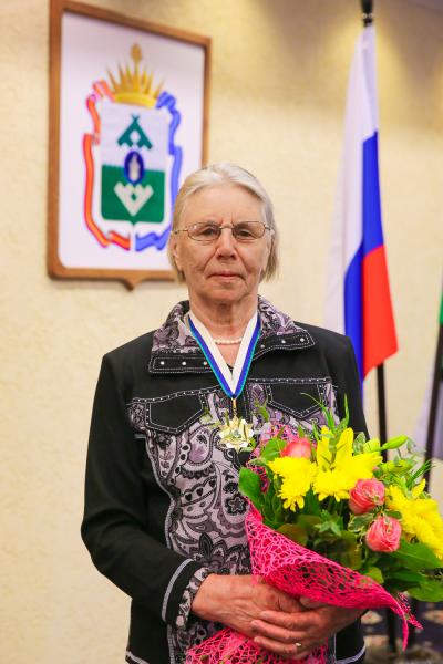 Ульяна Апполоновна на вручении награды к Дню России. 12 июня 2016 г. / Фото из семейного архива М. М. Коловангиной